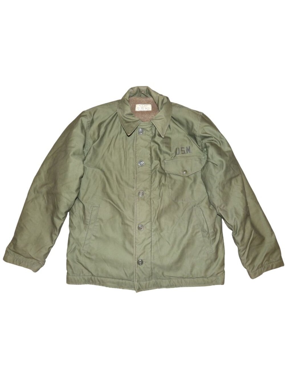Vintage US Navy Jacket Intermediate Cold Weather A-2 Conmar Buzz 60s Men's Large